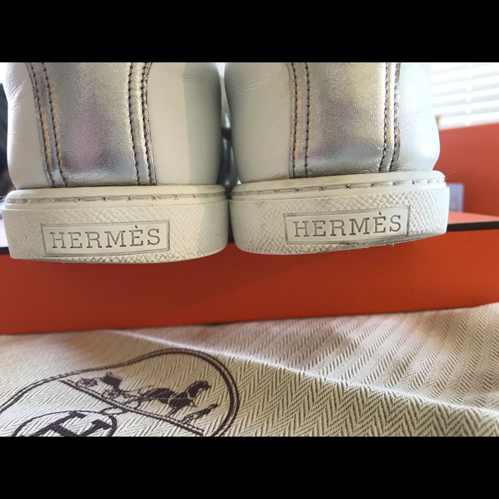 Hermes Avantage sneakers white/silver (argent) 39.5 EU - Picture 9 of 14